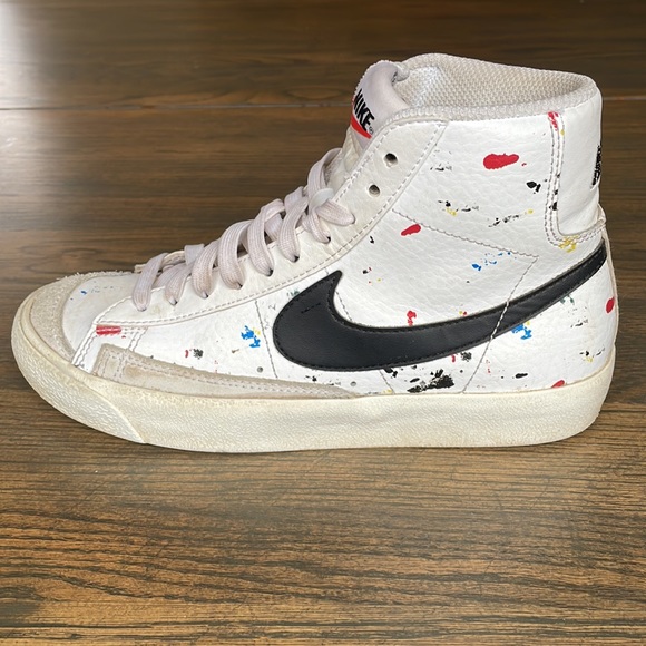Nike Shoes Nike Blazer Mid 77 Gs Paint Splatter Poshmark